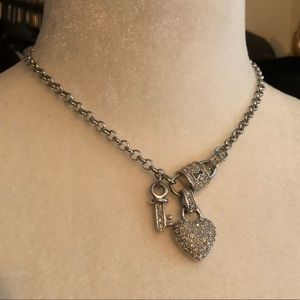 Authentic Landau Swarovski Crystal Silver Necklace